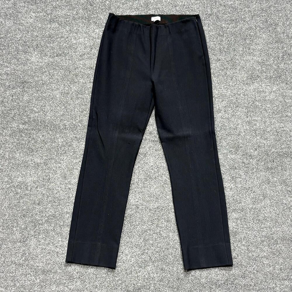 Vince Pants Womens Medium Blue Ponte Slim Pull On Stretch Dress Trousers Office